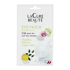 Патчи для глаз LA CURE BEAUTE гидрогелевые с экстрактом розы и зеленого чая 2 шт