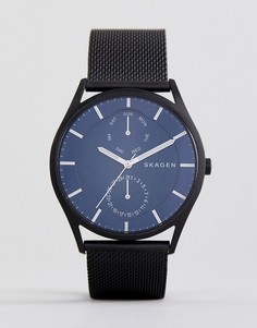 Черные часы 40 мм с сетчатым ремешком Skagen SKW6450-Черный