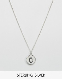 Серебряное ожерелье с инициалом \"C\" Fashionology-Серебряный