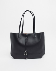 Большая сумка-тоут с декоративным кольцом Glamorous-Черный