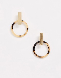 Черепаховые серьги-кольца Nylon-Мульти