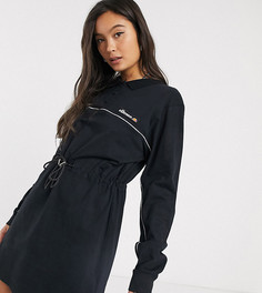 Платье в стиле милитари с затягивающимся шнурком на талии и светоотражающей отделкой Ellesse-Черный