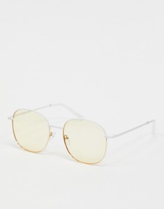 Круглые очки с желтыми стеклами в золотистой оправе Quay Australia Jezabell-Золотой
