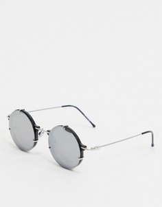 Круглые солнцезащитные очки с зеркальными стеклами Spitfire-Черный