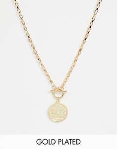 Ожерелье с позолотой 18 карат с подвеской-монетой Shashi