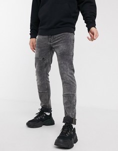 Серые узкие джинсы с потертостями Only & Sons-Серый