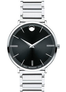 Швейцарские наручные мужские часы Movado 0607167. Коллекция Ultra Slim