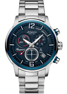 Швейцарские наручные мужские часы Atlantic 87466.47.55. Коллекция Seasport