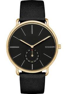 Швейцарские наручные мужские часы Skagen SKW6217. Коллекция Leather