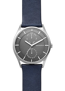 Швейцарские наручные мужские часы Skagen SKW6448. Коллекция Leather