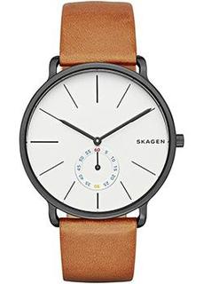 Швейцарские наручные мужские часы Skagen SKW6216. Коллекция Leather
