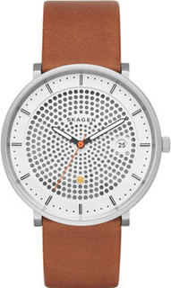 Швейцарские наручные мужские часы Skagen SKW6277. Коллекция Leather