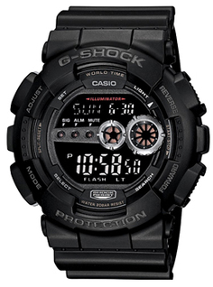 Японские наручные мужские часы Casio GD-100-1B. Коллекция G-Shock