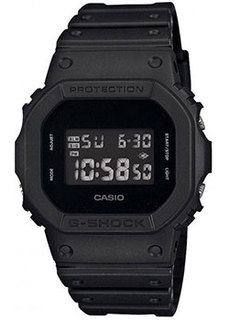 Японские наручные мужские часы Casio DW-5600BB-1E. Коллекция G-Shock