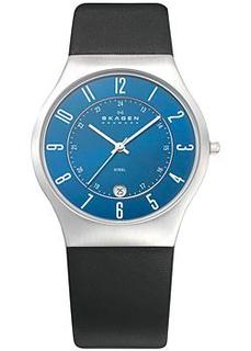 Швейцарские наручные мужские часы Skagen 233XXLSLN. Коллекция Leather