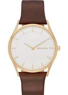 Швейцарские наручные мужские часы Skagen SKW6225. Коллекция Leather