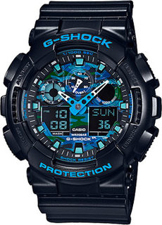 Японские наручные мужские часы Casio GA-100CB-1A. Коллекция G-Shock
