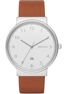 Швейцарские наручные мужские часы Skagen SKW6292. Коллекция Leather