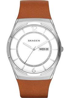 Швейцарские наручные мужские часы Skagen SKW6304. Коллекция Leather