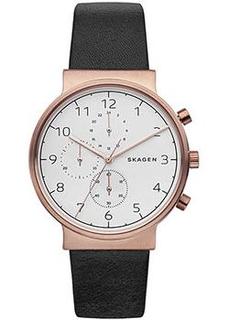 Швейцарские наручные мужские часы Skagen SKW6371. Коллекция Leather