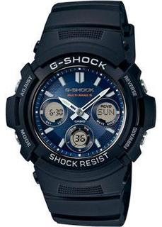 Японские наручные мужские часы Casio AWG-M100SB-2A. Коллекция G-Shock
