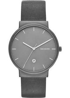 Швейцарские наручные мужские часы Skagen SKW6320. Коллекция Leather