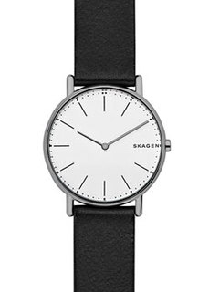 Швейцарские наручные мужские часы Skagen SKW6419. Коллекция Leather