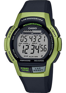 Японские наручные мужские часы Casio WS-1000H-3AVEF. Коллекция Digital