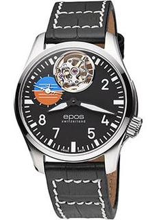 Швейцарские наручные мужские часы Epos 3434.183.20.35.24. Коллекция Sportive Pilot