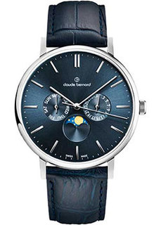 Швейцарские наручные мужские часы Claude Bernard 40004-3BUIN. Коллекция Classic Slim Line