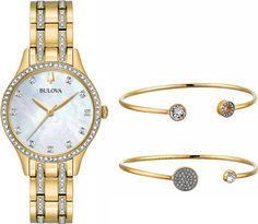 Японские наручные женские часы Bulova 98X119. Коллекция Crystal Ladies