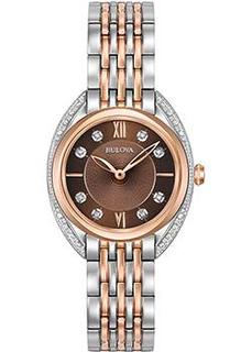 Японские наручные женские часы Bulova 98R230. Коллекция Diamonds