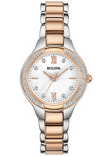 Японские наручные женские часы Bulova 98R272. Коллекция Diamonds