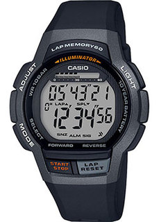 Японские наручные мужские часы Casio WS-1000H-1AVEF. Коллекция Digital