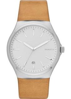 Швейцарские наручные мужские часы Skagen SKW6261. Коллекция Leather