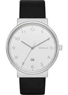 Швейцарские наручные мужские часы Skagen SKW6291. Коллекция Leather