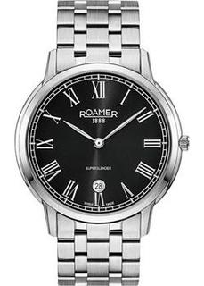 Швейцарские наручные мужские часы Roamer 515.810.41.52.50. Коллекция Superslender