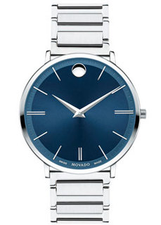 Швейцарские наручные мужские часы Movado 0607168. Коллекция Ultra Slim
