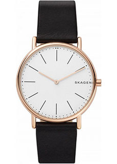 Швейцарские наручные мужские часы Skagen SKW6430. Коллекция Leather