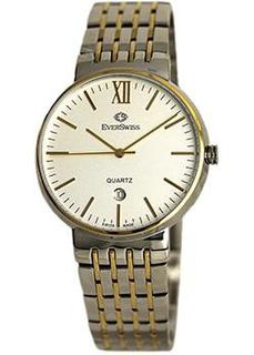 Швейцарские наручные мужские часы EverSwiss 9743-GTS. Коллекция Classic