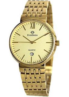 Швейцарские наручные мужские часы EverSwiss 9743-GGC. Коллекция Classic