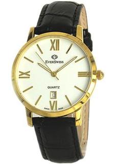Швейцарские наручные мужские часы EverSwiss 9738-GLW. Коллекция Classic