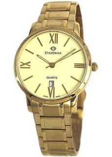 Швейцарские наручные мужские часы EverSwiss 9738-GGI. Коллекция Classic