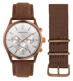fashion наручные мужские часы George Kini GK.41.7.1BR.1S.1.3.0. Коллекция Gents Collection