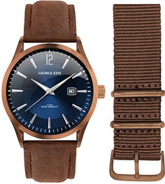 fashion наручные мужские часы George Kini GK.41.1.1BR.4S.1.16.0. Коллекция Gents Collection