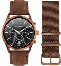 fashion наручные мужские часы George Kini GK.41.7.1BR.2S.1.3.0. Коллекция Gents Collection