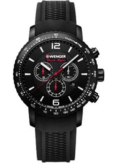 Швейцарские наручные мужские часы Wenger 01.1843.102. Коллекция Roadster Black Night