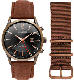 fashion наручные мужские часы George Kini GK.41.8.1BR.2BR.1.16.0. Коллекция Gents Collection