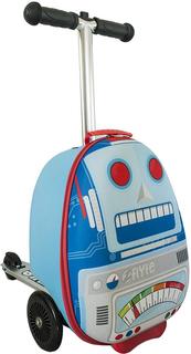 Самокат-чемодан ZINC Робот мини (голубой)