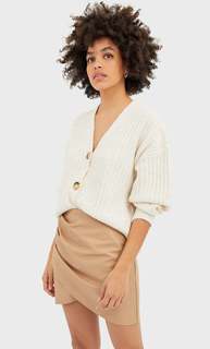 Короткая юбка-парео из искусственной кожи Stradivarius